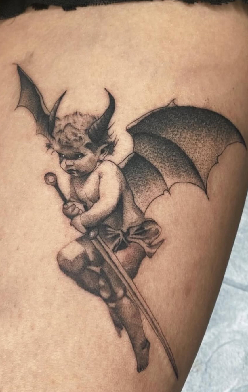 custom tattoo artwork of tattoo artist