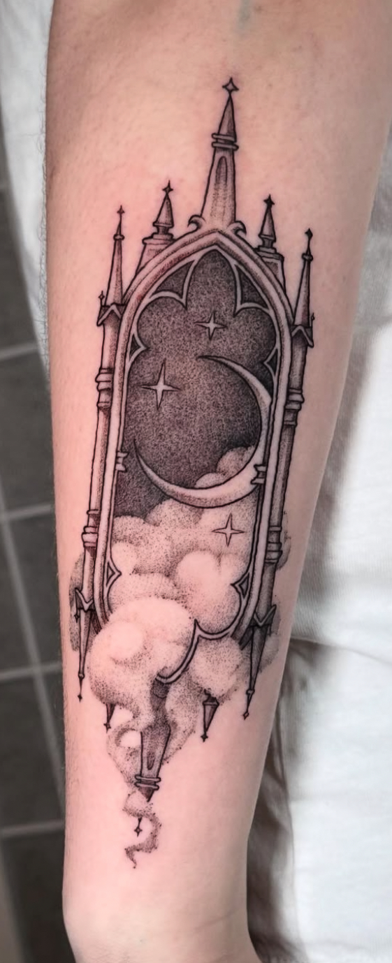 custom tattoo artwork of tattoo artist