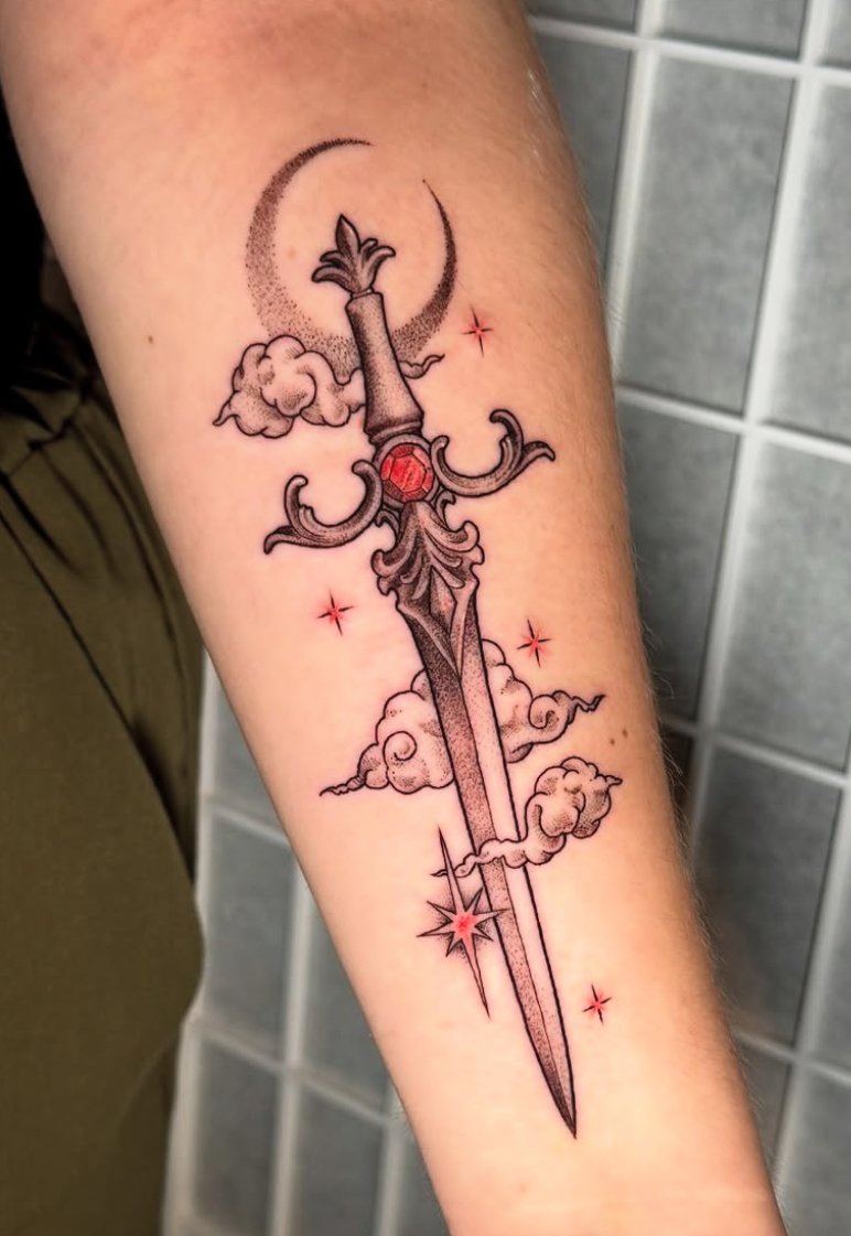 custom tattoo artwork of tattoo artist