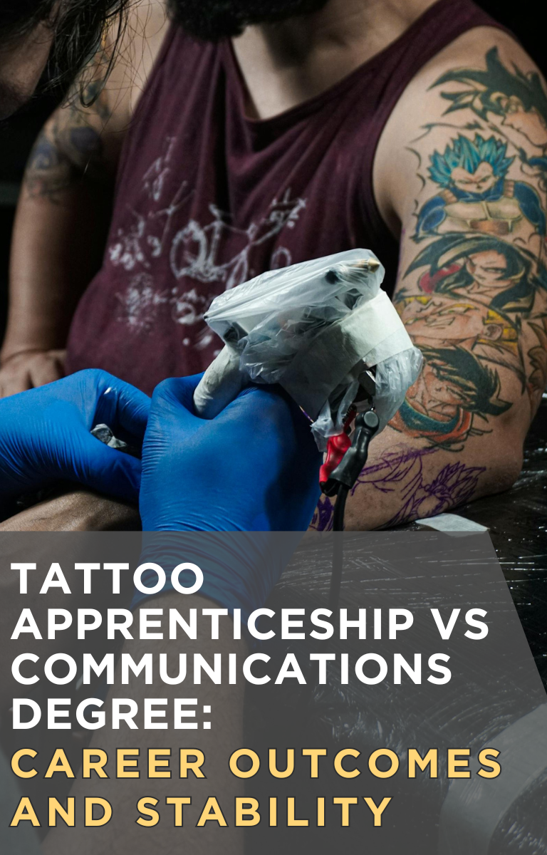 Tattoo Apprenticeship vs. Communications Degree: Career Outcomes and Stability